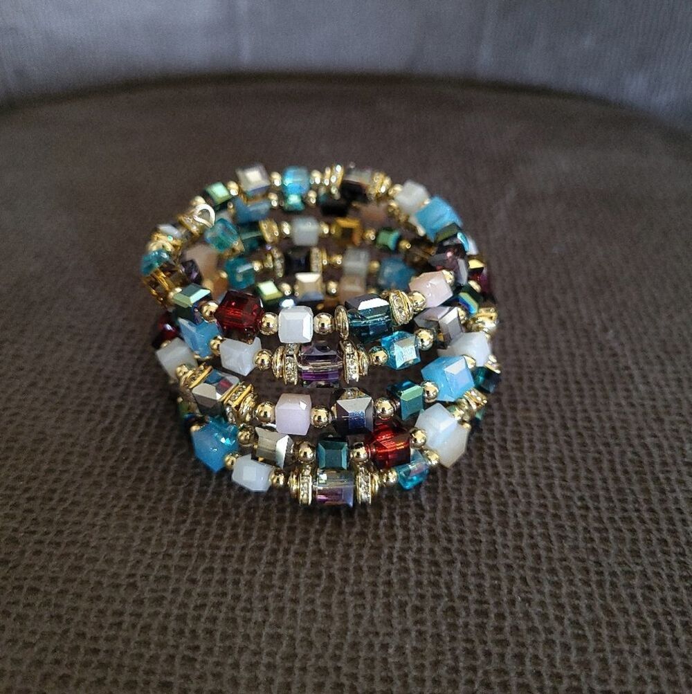 Greenbeads Multicolored🌈 Layered Wrap Bracelet - NIB